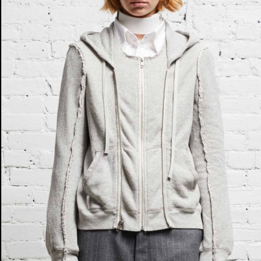 R13 Flat Sleeve Double Zip Hoodie